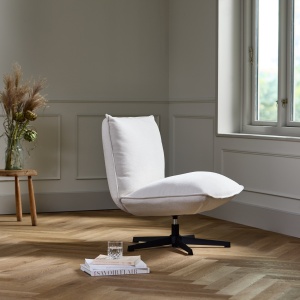 Fotoliu lounge FRASER, Alb, 83x88x70 cm