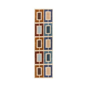 Futószőnyeg, Illusion Retro Blocks, Flair Rugs, kék, 60X230 cm - Img 2