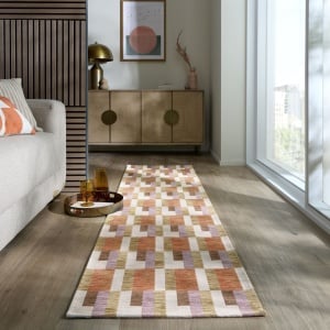 Futószőnyeg, Manhattan Riley Block Geo, Flair Rugs, natúr, 60X230 cm