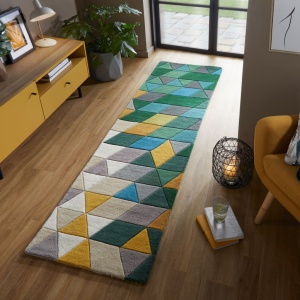 Futószőnyeg, Prism, Flair Rugs, zöld/többszínű, 60X230 cm
