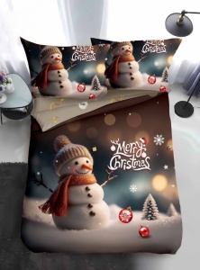 Karácsonyi egyszemélyes ágyneműhuzat Xmas V93, finom pamut (flanel)