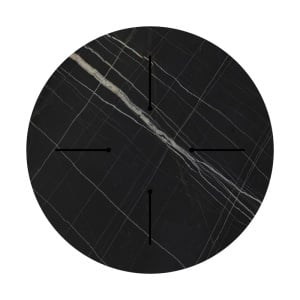 Kerek asztal, Relian, asztallap, fekete, 69x69x1.2 cm - Img 3