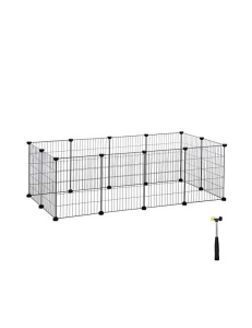 Kisállat játszótér Songmics, fekete, LPI01H, 143 x 73 x 46 cm