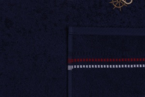 Konyharuha szett 2 darabos, Marina Dark Blue Cipa, 100% pamut, 50x70 cm - Img 2