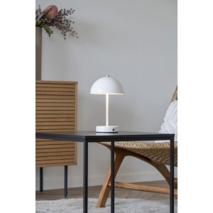 Lampa de masa Holt, Alb, 15x15x25 cm