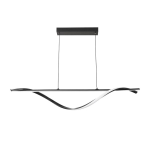 LED-es csillár, Infinity, fekete, 120x12x150 cm