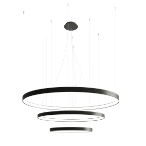 LED-es csillár, Rio, 3000K, fekete, 110x110x150 cm