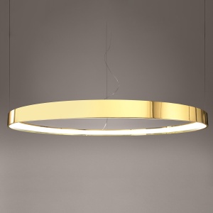 LED-es függőlámpa 3000K, Rio, fényes arany, 78x78x150 cm - Img 5