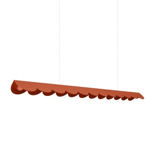 LED-es függőlámpa, Biscuit, 3000K, piros, 131x13x200 cm