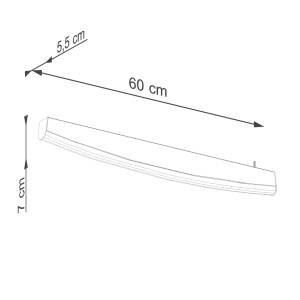 LED fali lámpa, Jorun, 4000K, fehér, 60x5.5x7 cm - Img 6