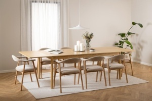 Masa dining Atlantic, Natural, 75x200x100 cm - Img 2