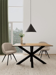 Masa dining Heaven, Natural, 75.5x135x80 cm