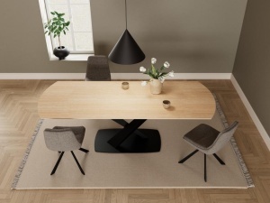 Masa dining Morella, Maro, 77x240x90 cm - Img 2