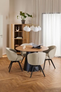 Masa dining Soli, Natural, 75x120x120 cm - Img 3