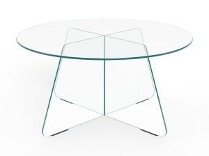 Masuta de cafea Samos, Transparent, 40x80x80 cm - Img 4