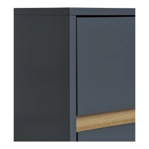 Masuta laterala Bisley, Gri inchis, 35x40x55 cm - Img 2