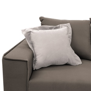 Megfordítható sarokkanapé, Fabulous, textil, mokka-krém, 240x165x95 cm - Img 4