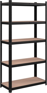 Polc 5 szintes, Songmics, 180 x 90 x 40 cm, fekete, GLR040B01