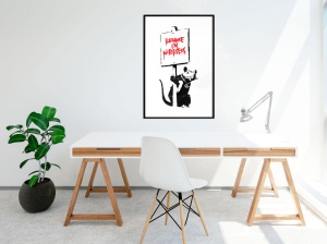 Poszter fekete kerettel, ""Banksy: Because I’m Worthless"", 20x30 cm - Img 2