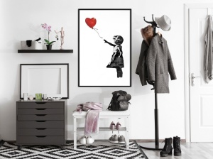 Poszter fekete kerettel, ""Banksy: Girl with Balloon II"", 30x45 cm - Img 2