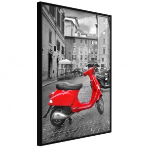 Poszter fekete kerettel, ""The Most Beautiful Scooter"", 40x60 cm