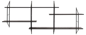Raft de perete Belfast, Negru, 79x191x25.5 cm - Img 5