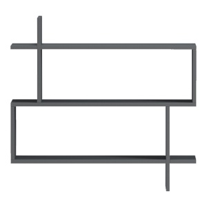 Raft de perete, Parallel, Antracit, 22x70x65.5 cm - Img 3