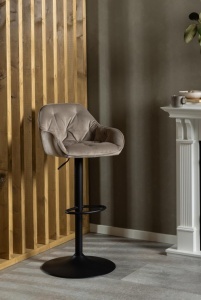 Scaun de bar Brooke, Bej, 109x52x52 cm - Img 2