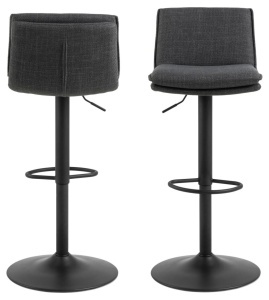 Scaun de bar Flynn, Gri, 107x44x53 cm - Img 4