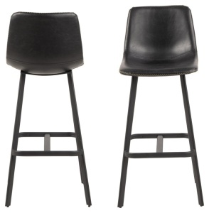 Scaun de bar I_Oregon, Negru, 103x46.5x50 cm - Img 4