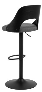 Scaun de bar Lucy, Gri, 113x47x50.5 cm - Img 4