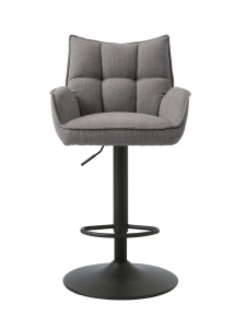 Scaun de bar MARILLA SELECT, Gri inchis, 53x99-114x52 cm - Img 3
