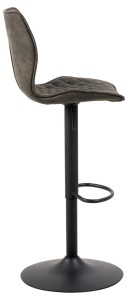 Scaun de bar Naomi, Gri, 116x45.5x50.5 cm - Img 4