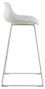 Scaun de bar Tina, Alb, 94x43x49 cm - Img 5