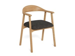 Scaun dining Addi, Gri, 75x56.8x52.5 cm - Img 3