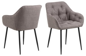 Scaun dining Brooke V5, Gri, 83x58x55 cm - Img 3