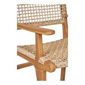 Scaun dining cu brate Derby, Natural, 56x57x90 cm - Img 3