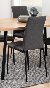 Scaun dining Demina V1, Gri, 92x43.5x53 cm - Img 3