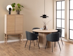Scaun dining Eleanor, Gri, 79x55.5x55 cm - Img 3