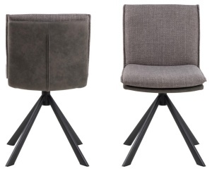 Scaun dining Flynn V1, Gri, 85x47x59 cm - Img 4