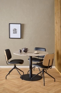 Scaun dining Owen, Negru, 81x48.5x53 cm