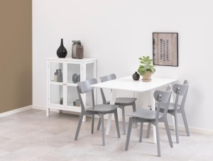 Scaun dining Roxby, Gri, 79.5x45x55 cm - Img 2