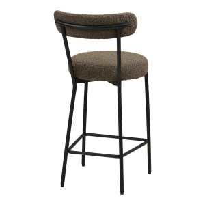 Scaun inalt pentru insula de bucatarie Badalona, Maro, 46x39x90 cm - Img 2