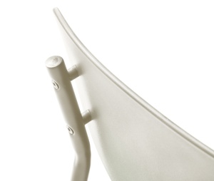 Scaun KIRKLAND, Alb, 51x79x44 cm - Img 2