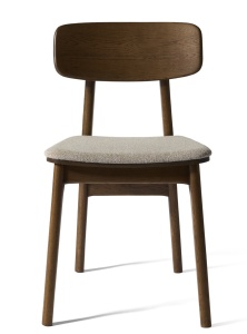 Scaun LIVO, Stejar inchis, 55x82x46 cm - Img 4