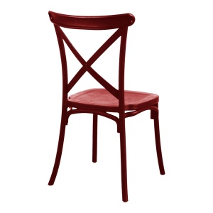 Scaun stivuibil Crossie, Burgundy, 46x41x84 cm - Img 2