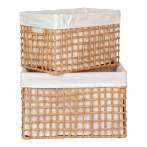 Set 2 piese Cosuri decorative Bustelo, Natural, 35x25x22 cm