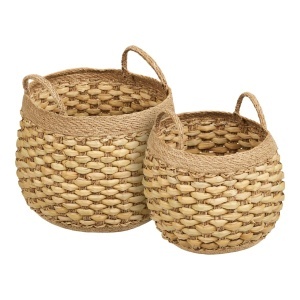 Set 2 piese Cosuri decorative Strahan, Natural, 38.5x38.5x30 cm - Img 5