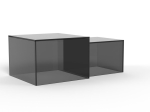 Set 2 piese Masute de cafea Dice, Gri, 35x50x50 cm - Img 4