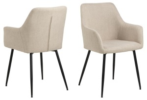 Set 5 piese Masa dining si Scaune Cadiz V6, Natural, 75x120x120 cm - Img 4